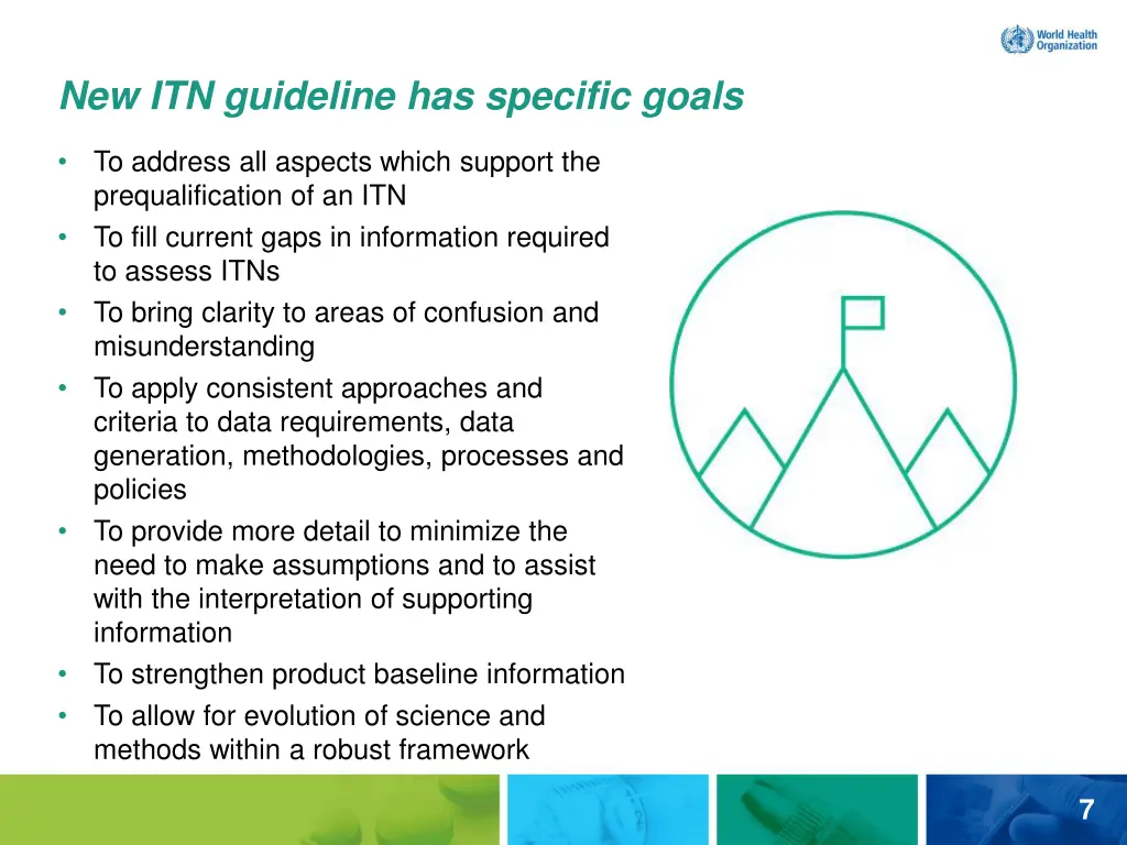 new itn guideline has specific goals