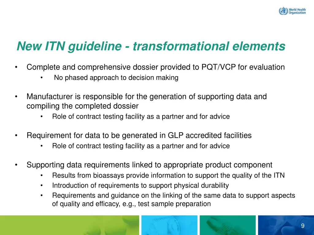 new itn guideline transformational elements