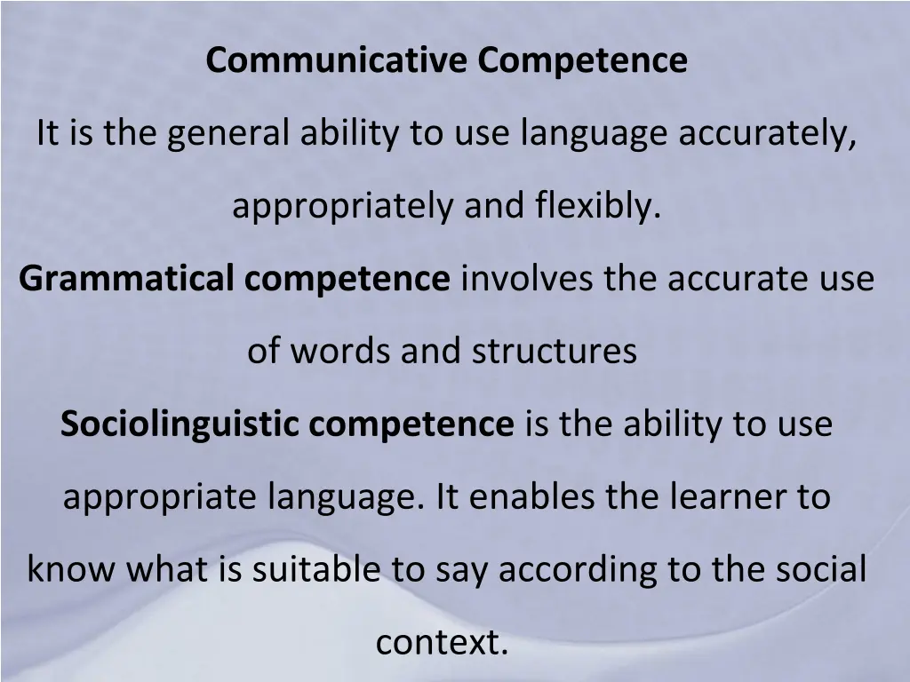 communicative competence