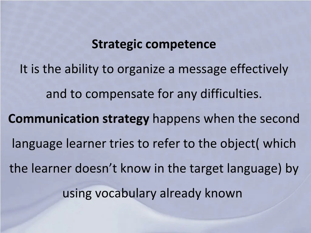 strategic competence