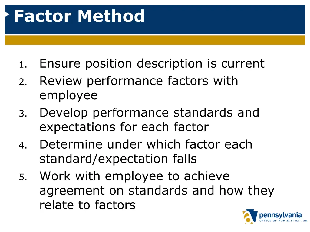 factor method