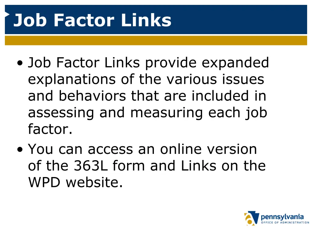 job factor links