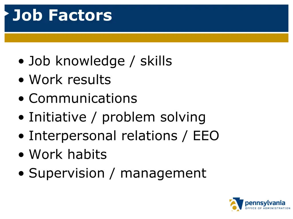 job factors