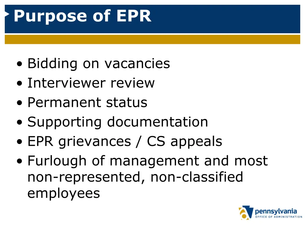 purpose of epr