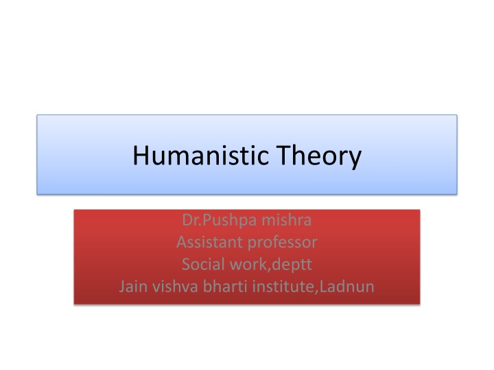 humanistic theory