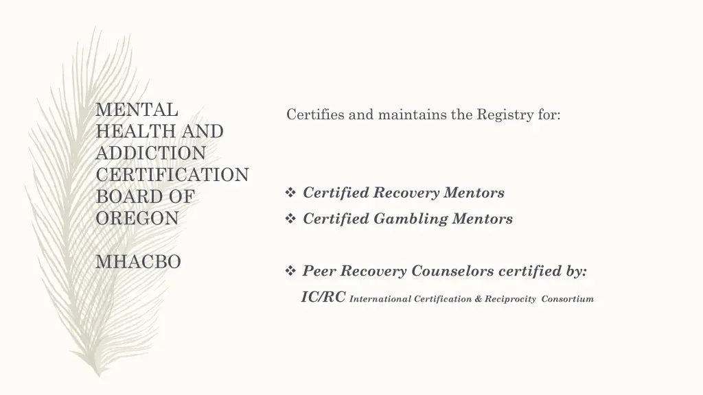 mental health and addiction certification board