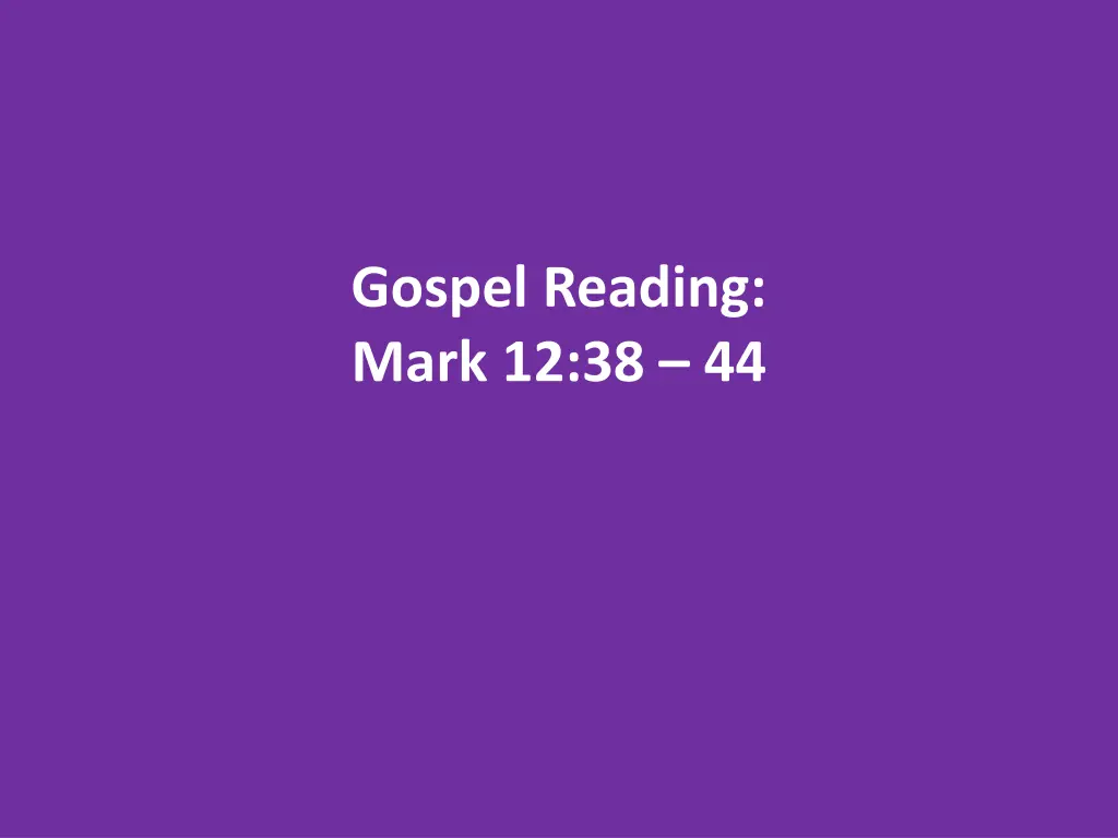 gospel reading mark 12 38 44