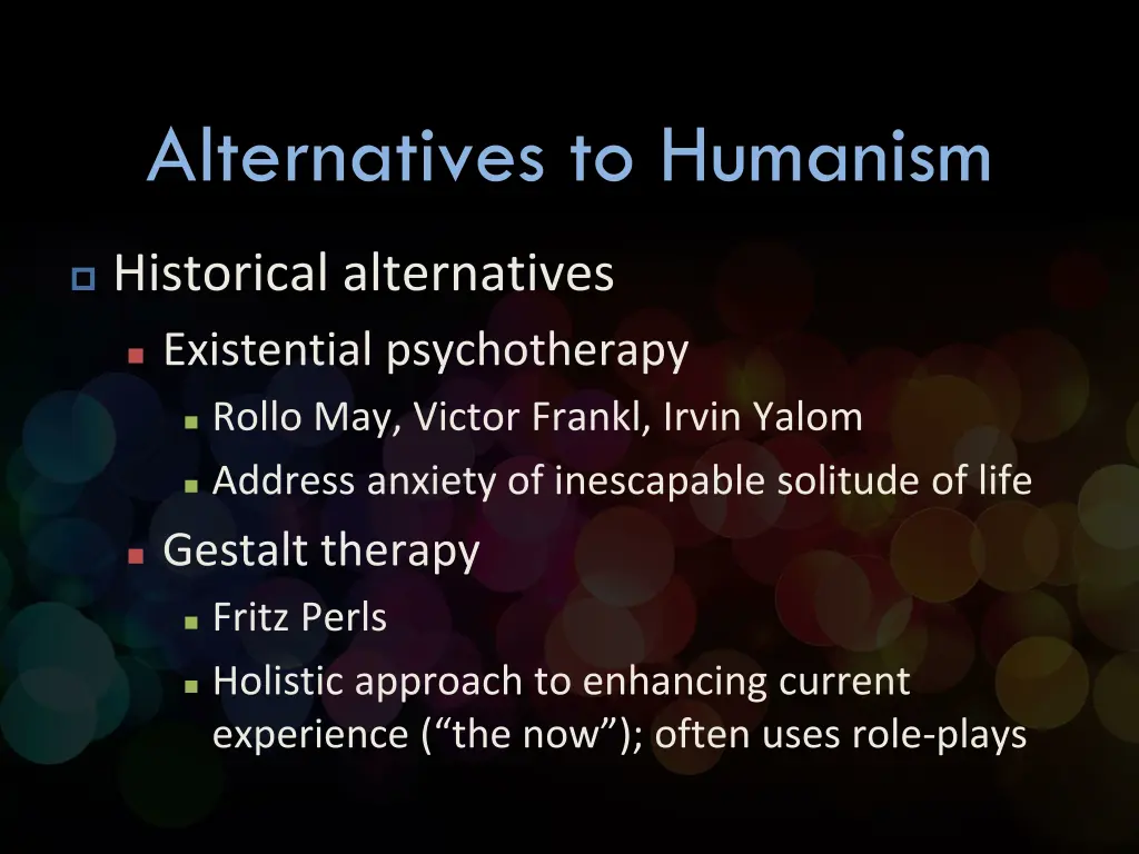 alternatives to humanism