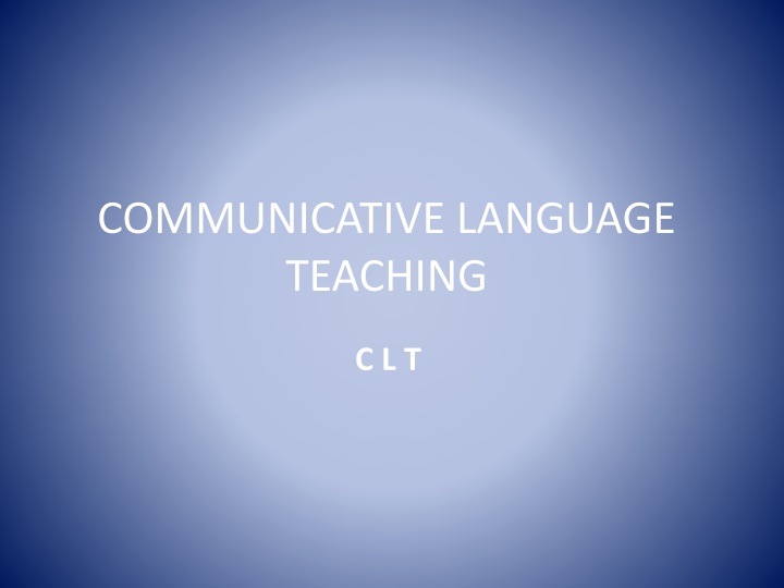 communicative language teaching