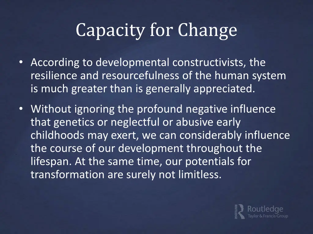 capacity for change