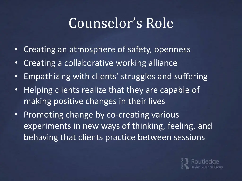 counselor s role