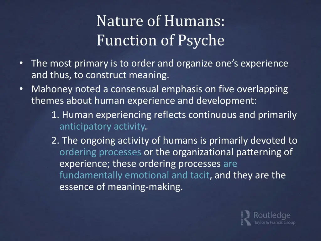 nature of humans function of psyche