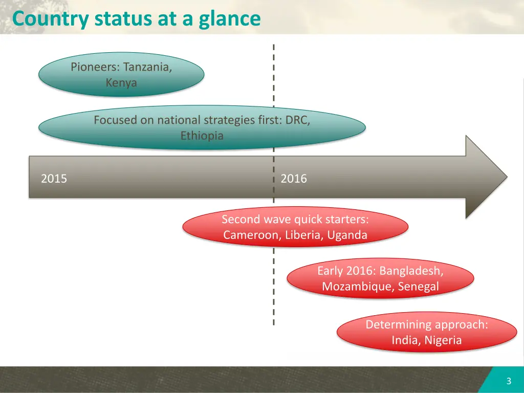 country status at a glance