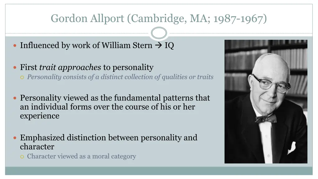 gordon allport cambridge ma 1987 1967