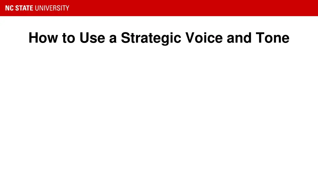 how to use a strategic voice and tone