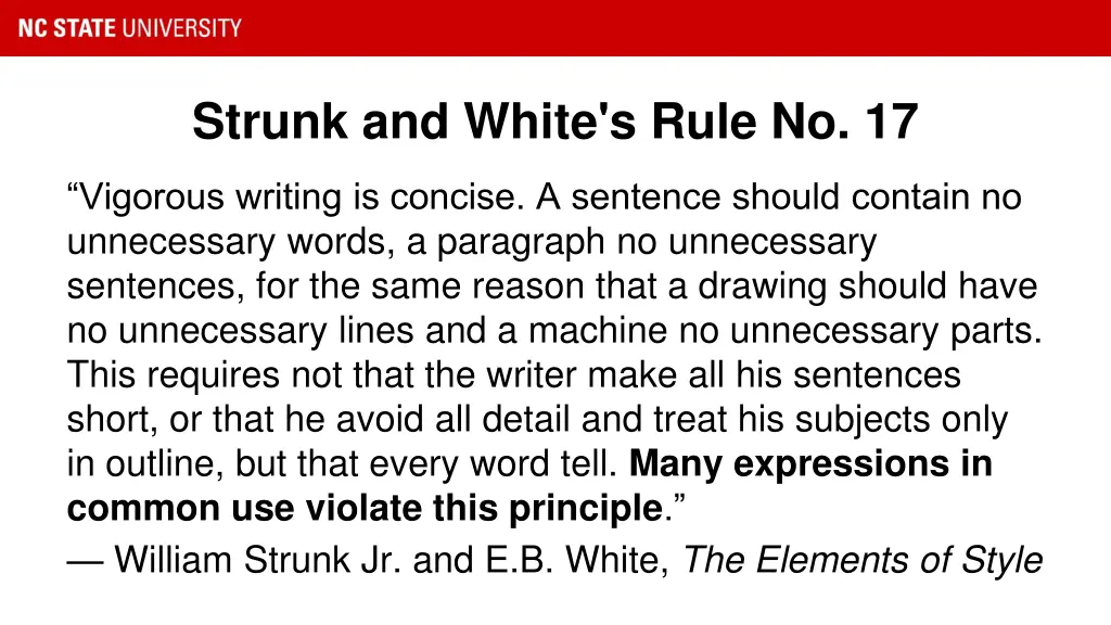 strunk and white s rule no 17