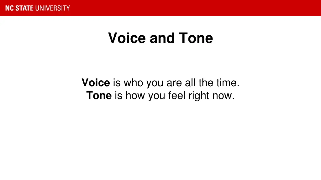 voice and tone