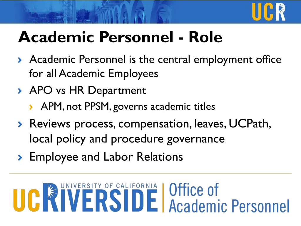 academic personnel role