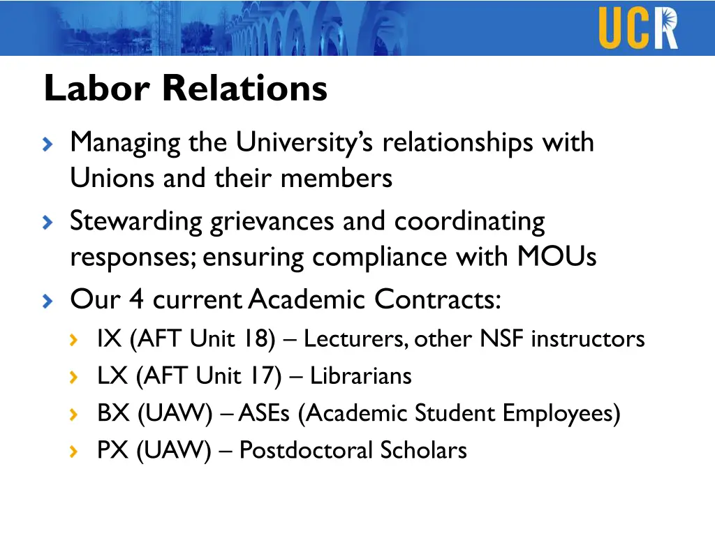 labor relations managing the university