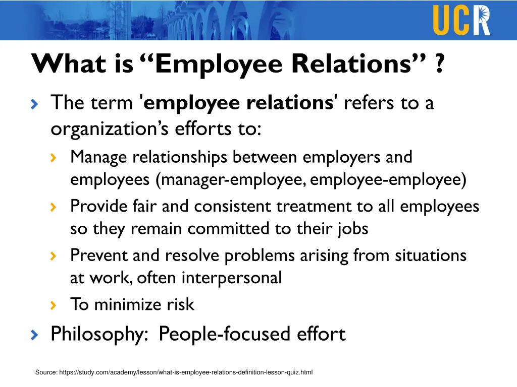 what is employee relations the term employee