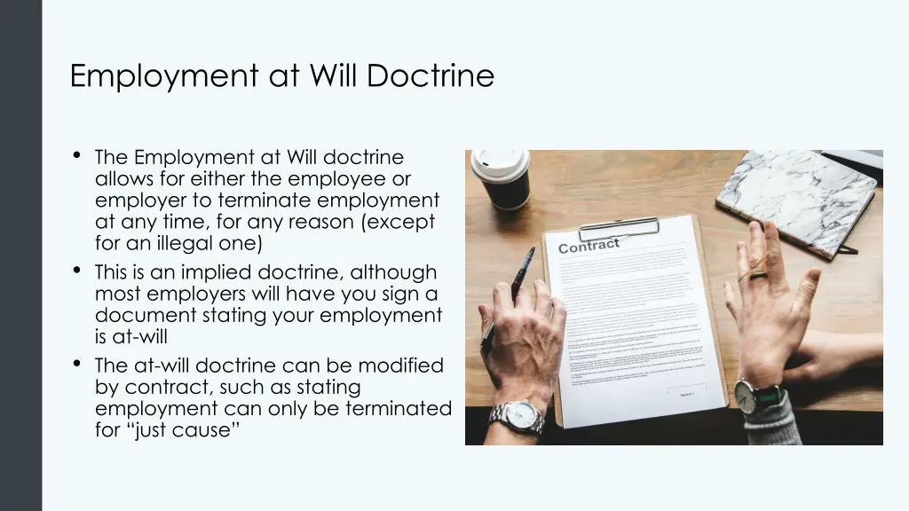 employment at will doctrine