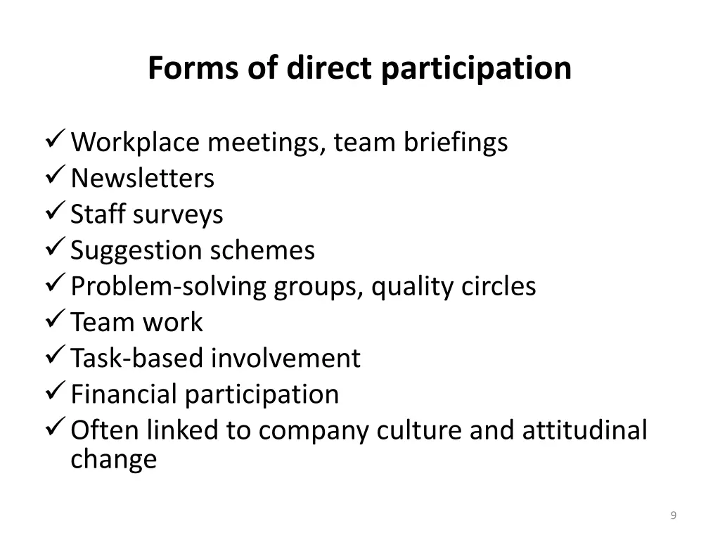 forms of direct participation