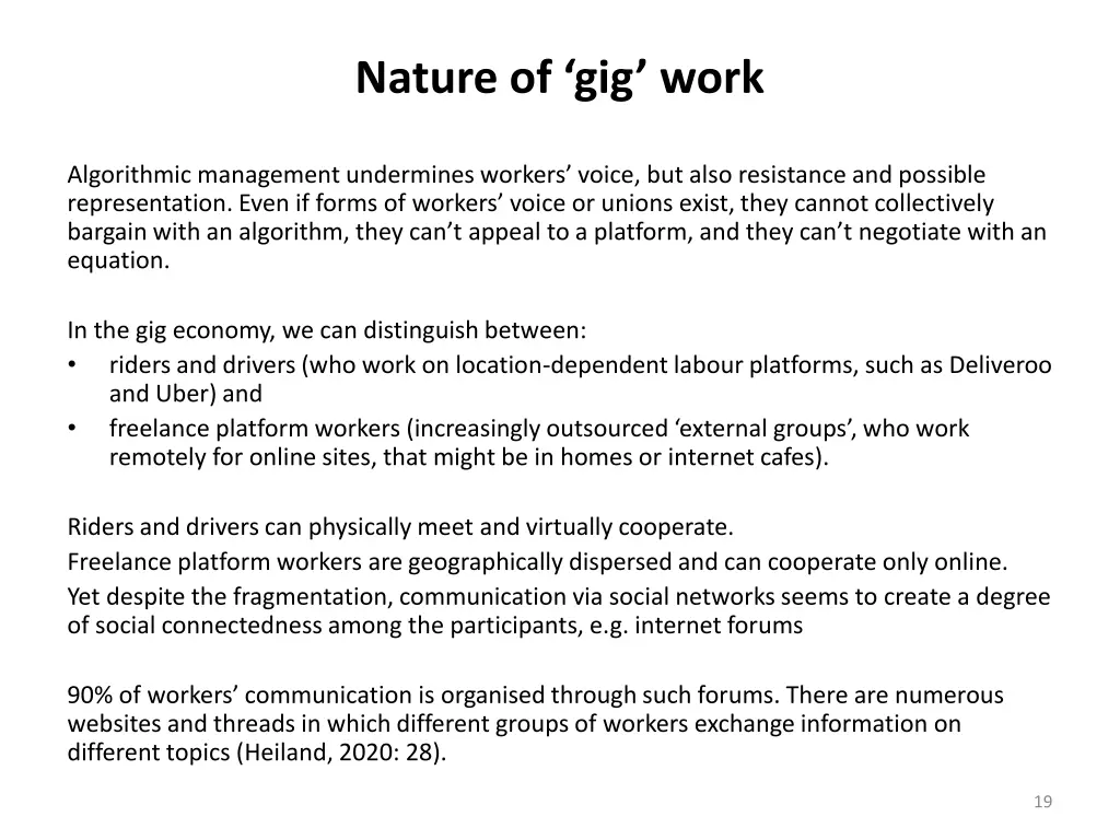 nature of gig work