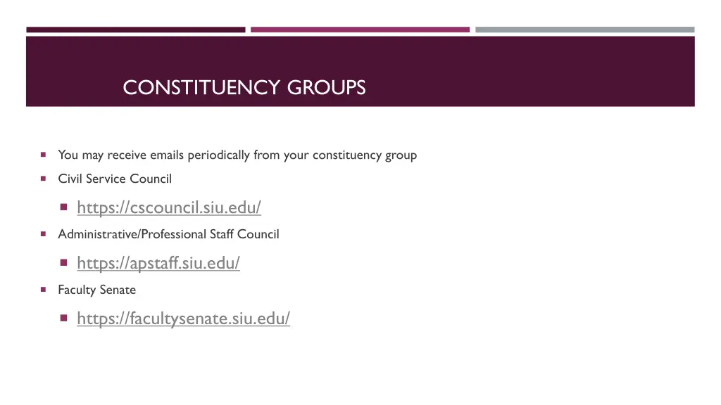 constituency groups