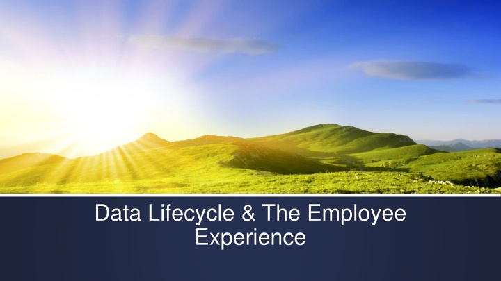 data lifecycle the employee experience