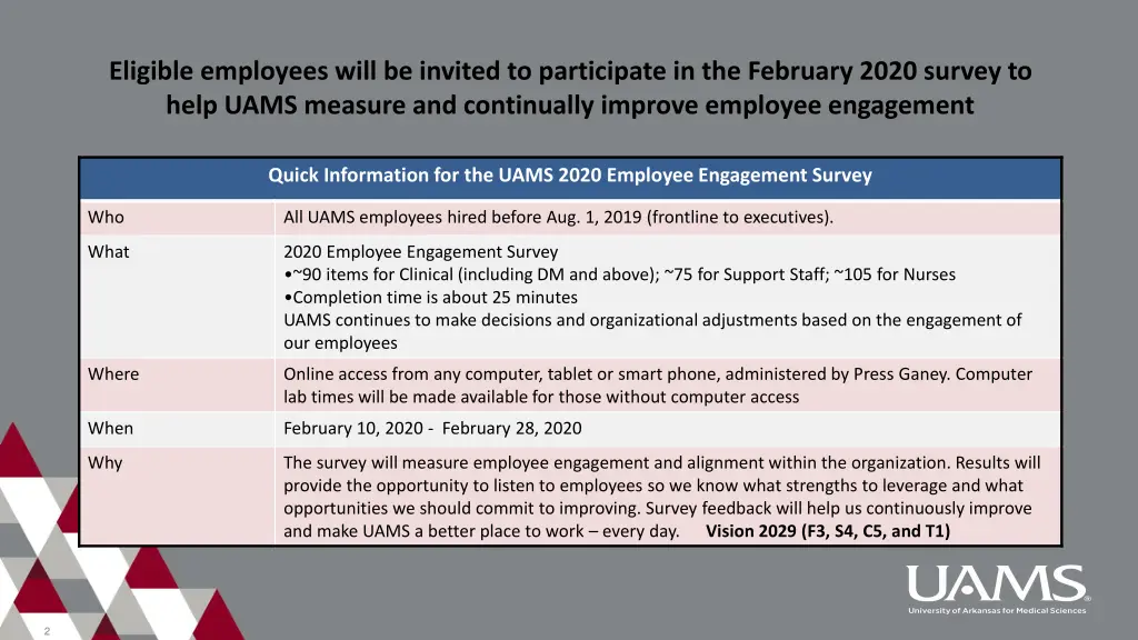 eligible employees will be invited to participate