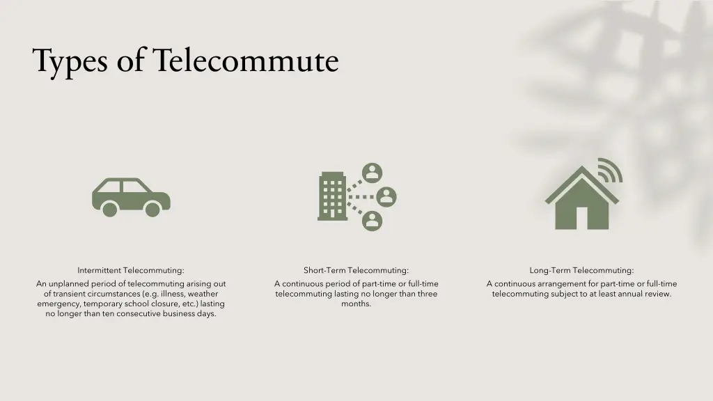 types of telecommute