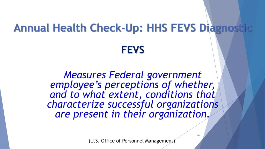 annual health check up hhs fevs diagnostic