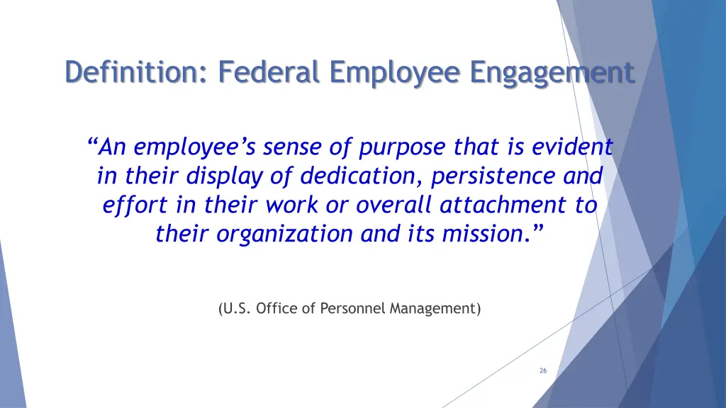 definition federal employee engagement