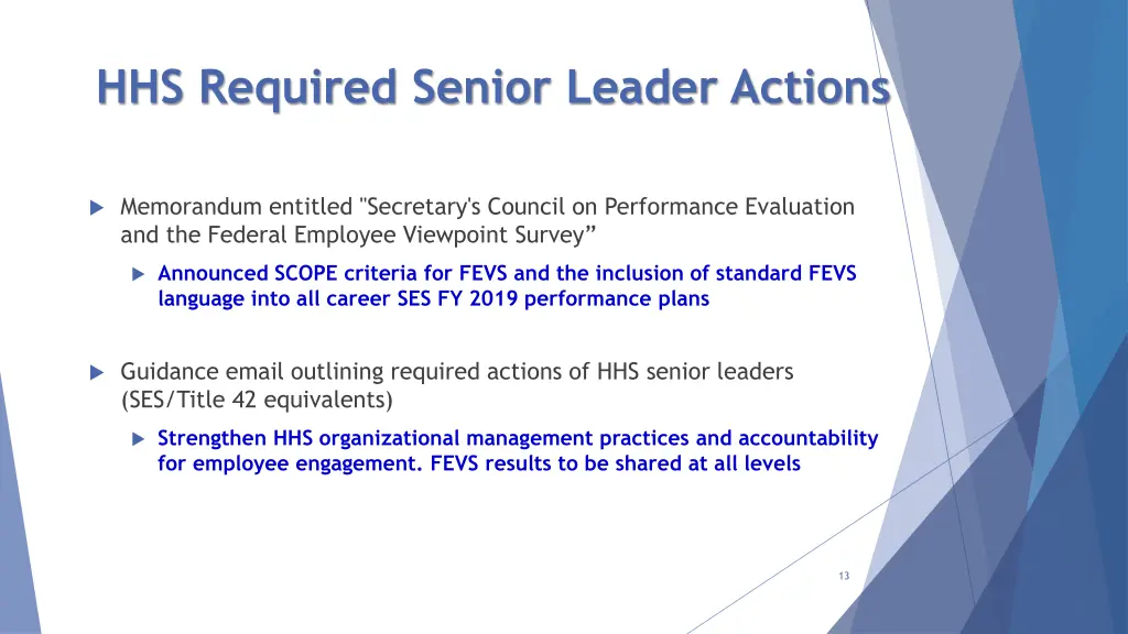 hhs required senior leader actions