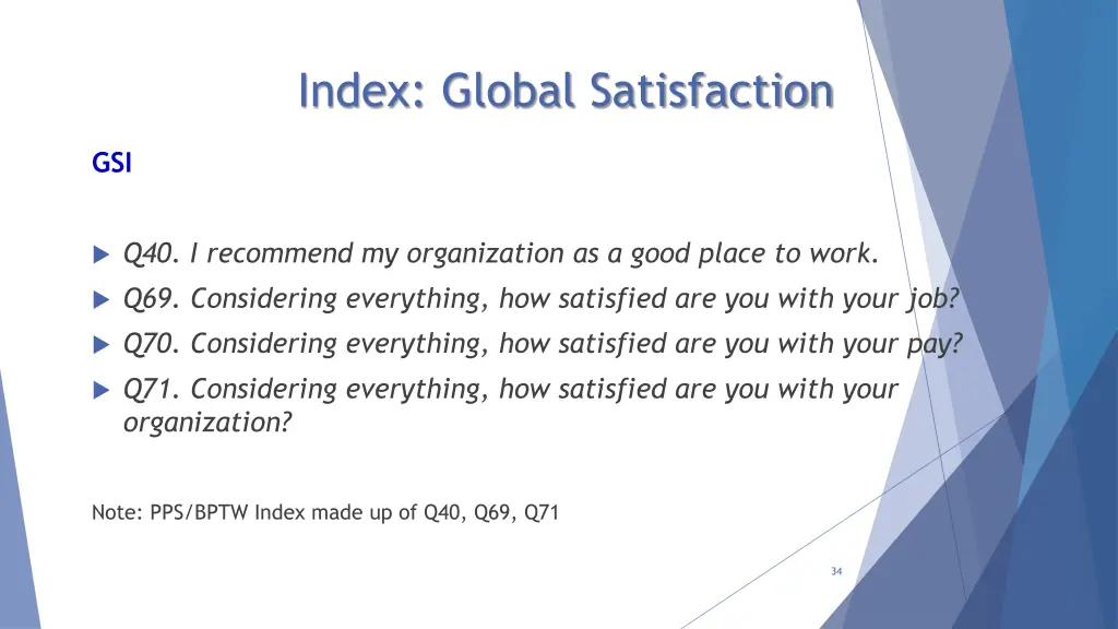 index global satisfaction