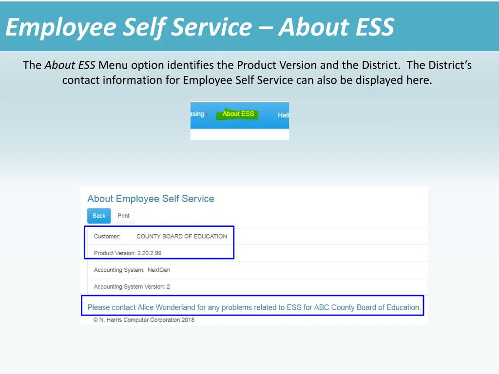 employee self service about ess