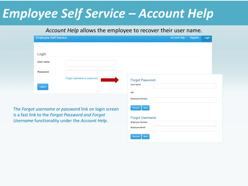 employee self service account help 2