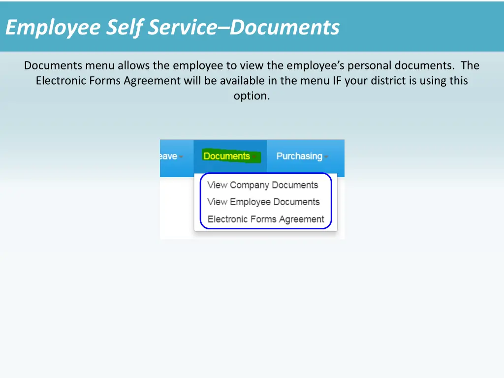 employee self service documents