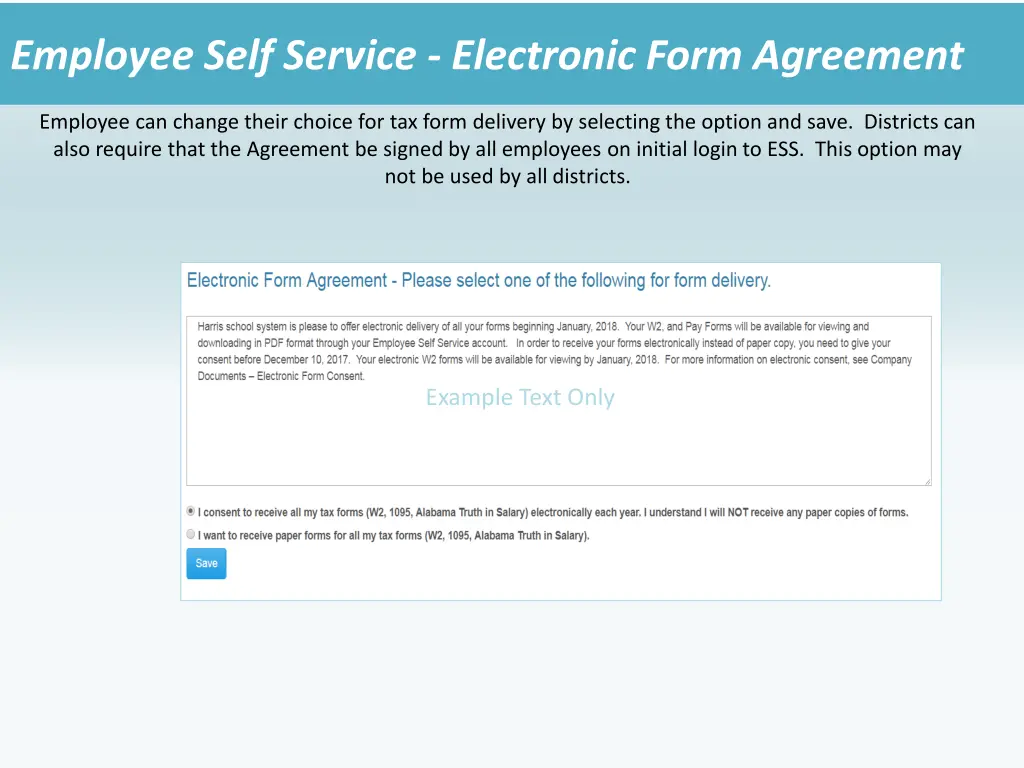 employee self service electronic form agreement