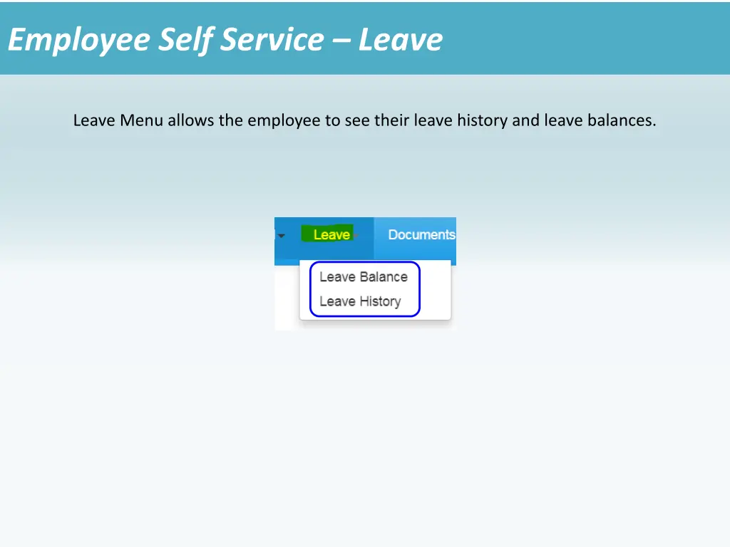 employee self service leave