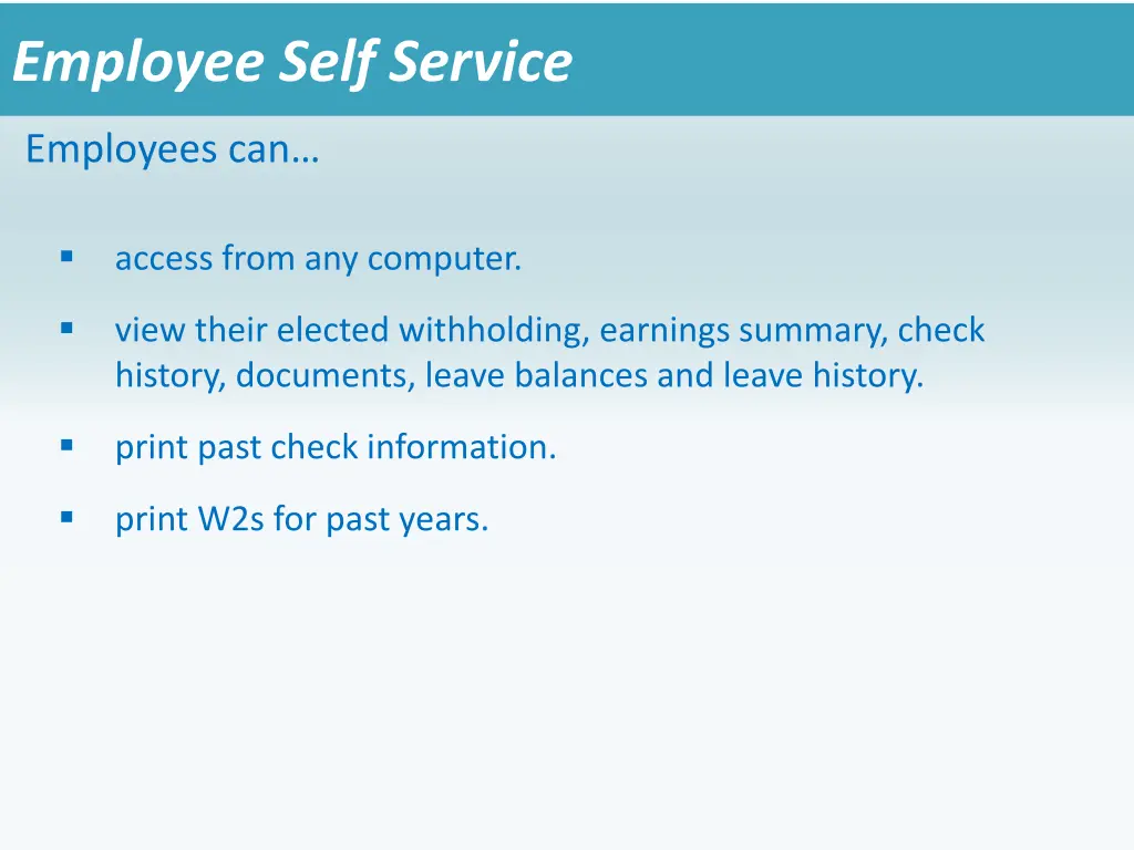 employee self service