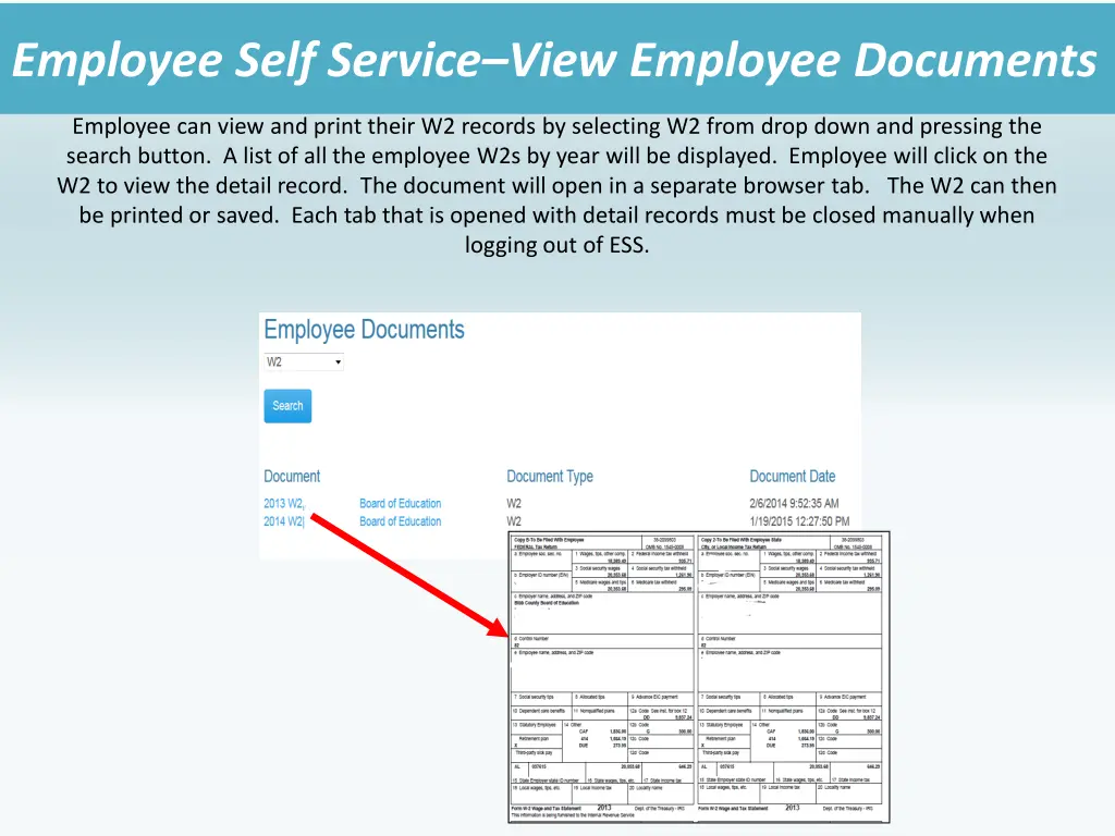 employee self service view employee documents 2