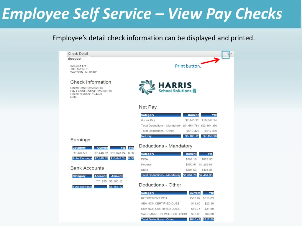 employee self service view pay checks 2