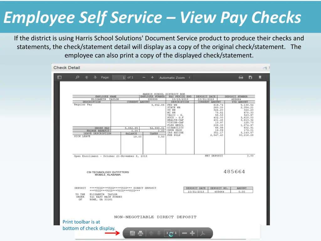 employee self service view pay checks 3