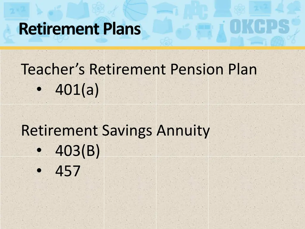 retirement plans