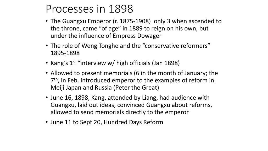 processes in 1898 the guangxu emperor r 1875 1908