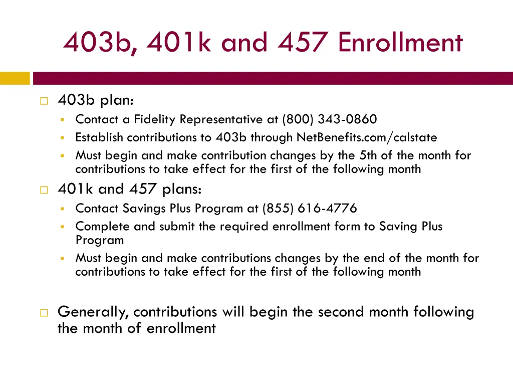 403b 401k and 457 enrollment