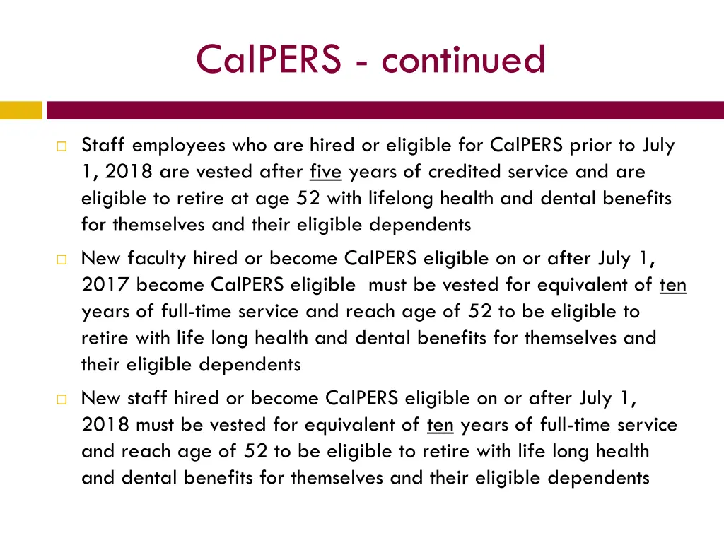 calpers continued