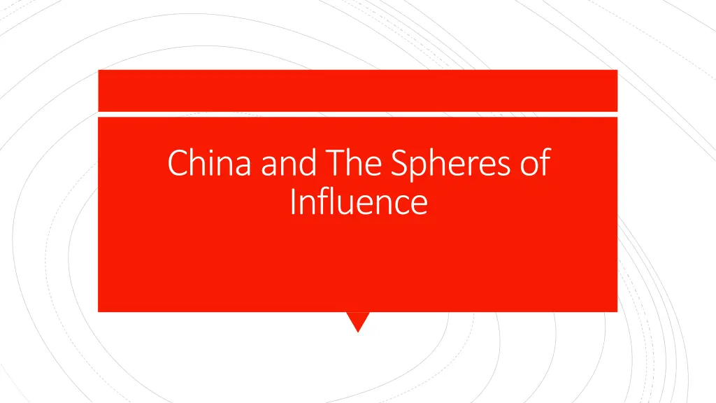 china and the spheres of influence