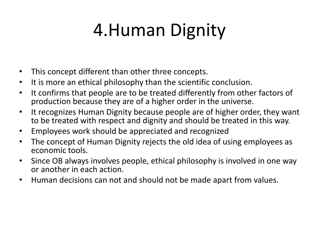 4 human dignity